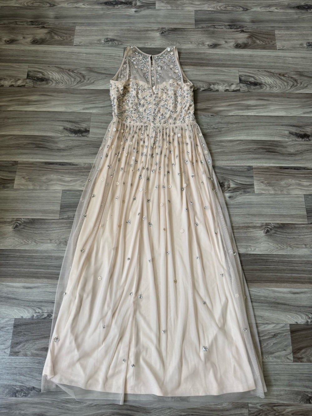 BHLDN Anthropologie Ginny Floral Beaded Maxi Dress Size US 16 - Picture 8 of 9